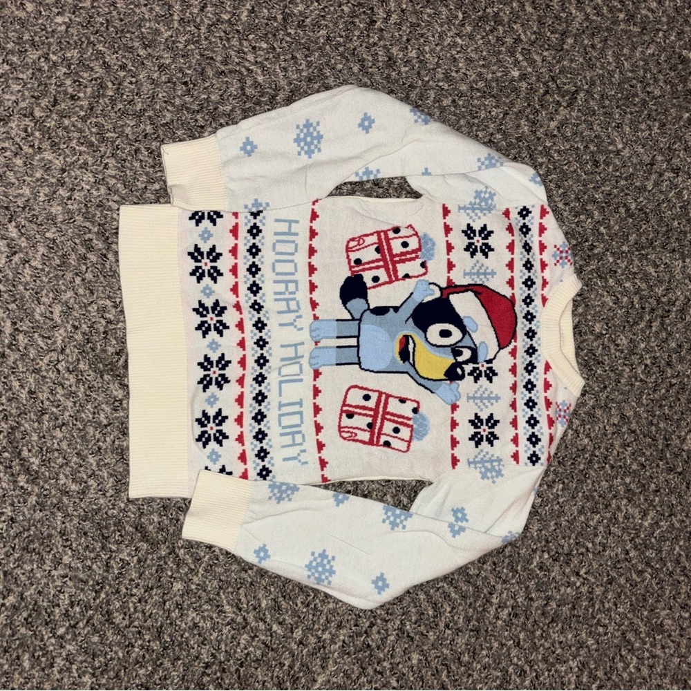 Bluey Kids Holiday Sweater Size Small